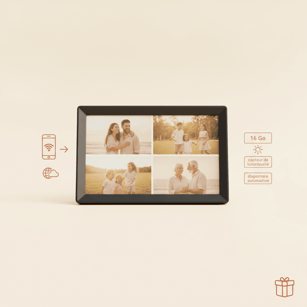 Cadre Photo Numérique WiFi 10" — Partage par App - Image 1