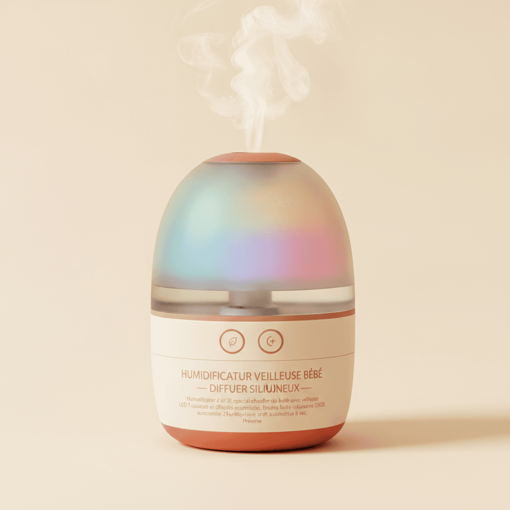 Humidificateur Veilleuse Bébé — Diffuseur Silencieux - Image 1