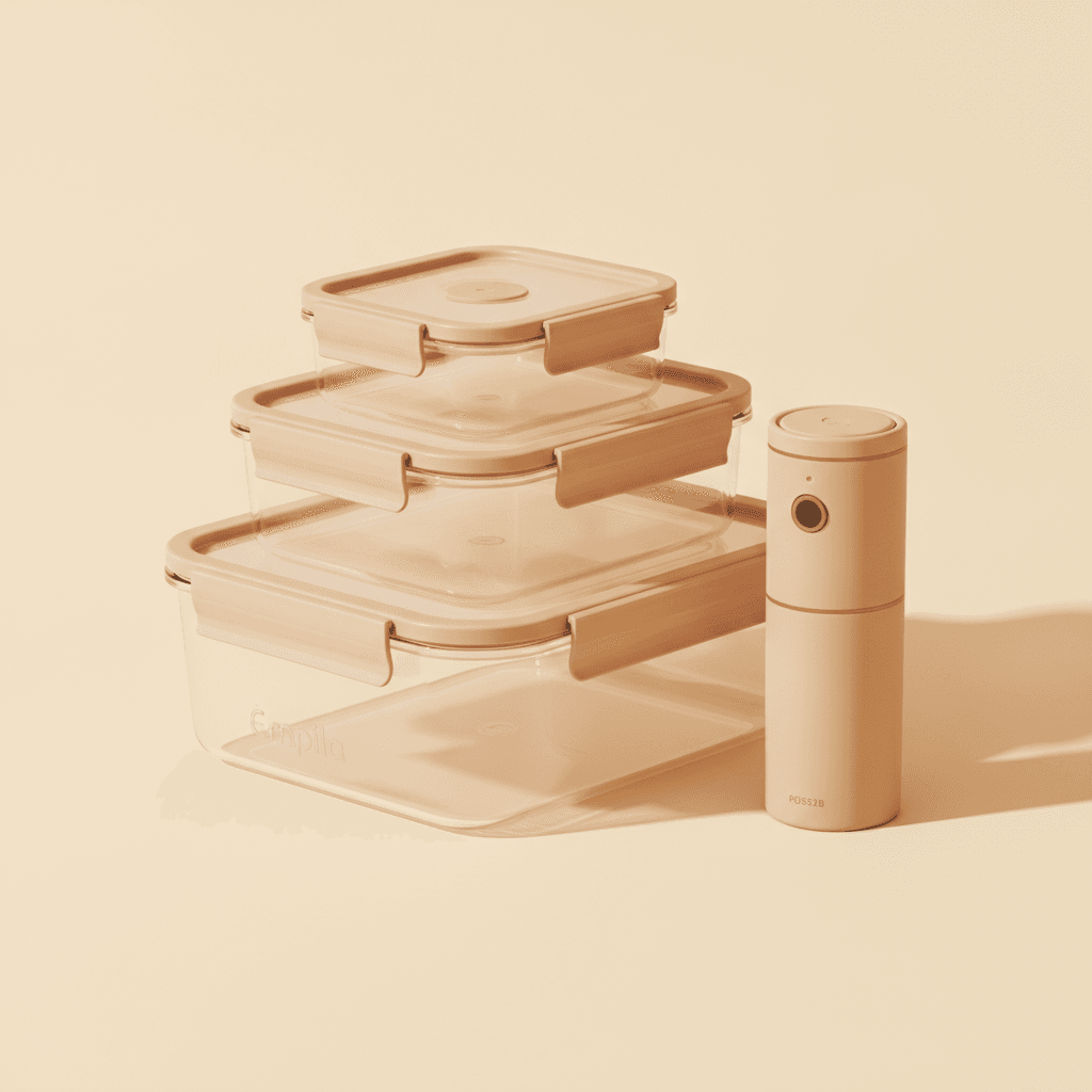 Set 3 Boîtes Conservation Sous Vide — Pompe Électrique